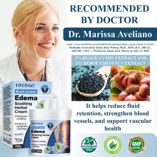 Fivfivgo® Black Cumin Edema Soothing Herbal Cream