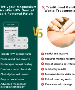 Fivfivgo® Magnesium MicroPin HPV Genital Wart Removal Patch