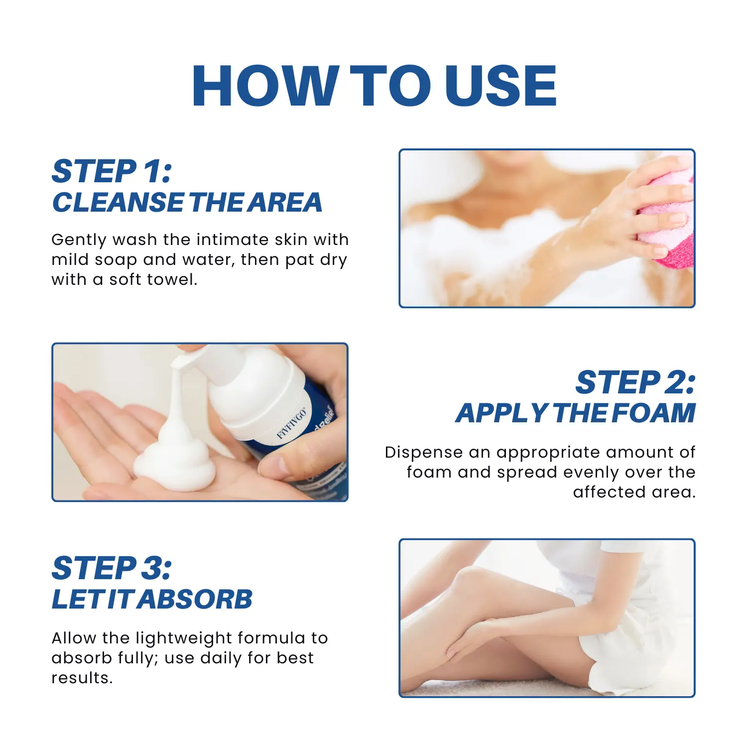 Fivfivgo® Advanced HPV & Rash Relief Genital Foam